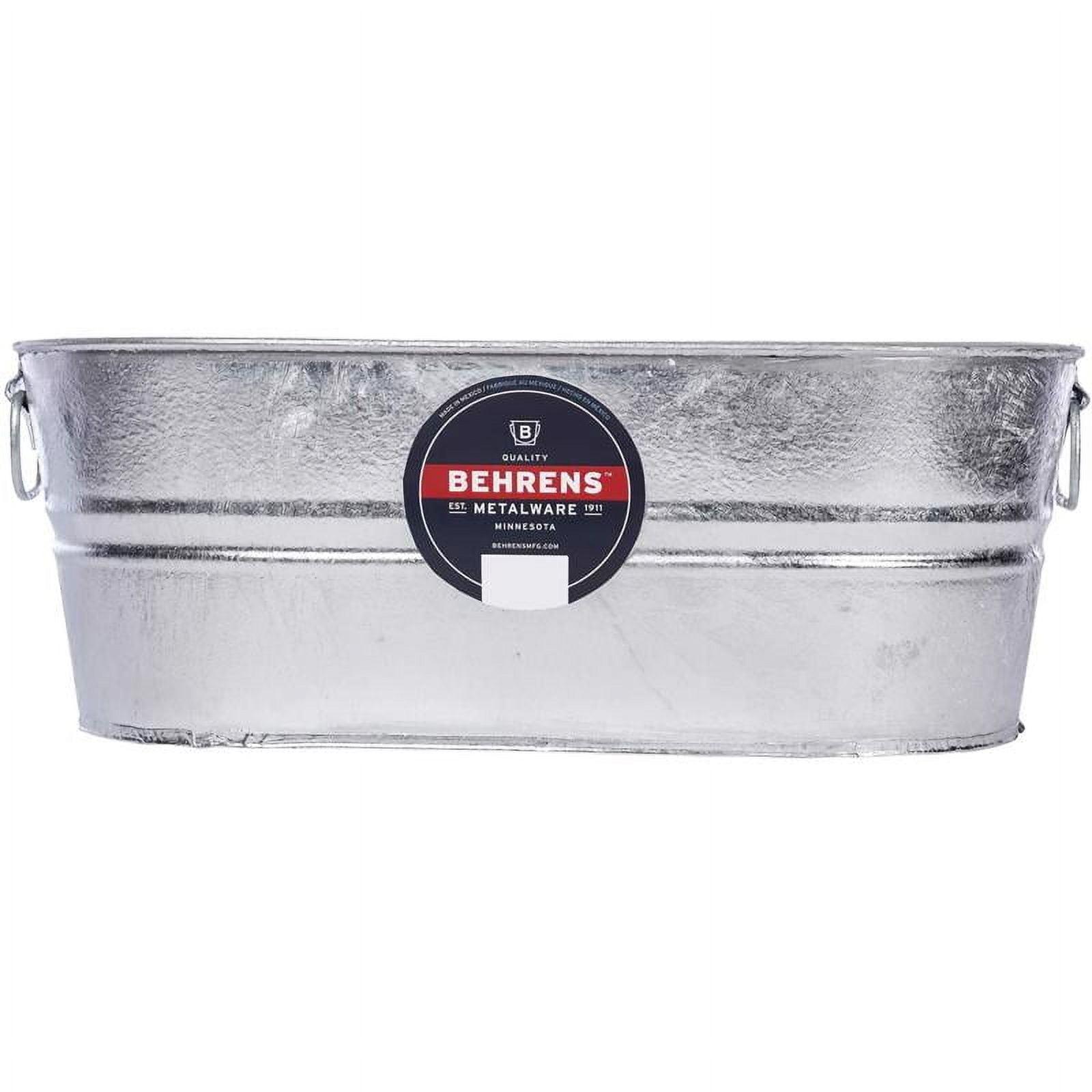 Behrens 0-OV 5.5 Gal. Oval Round Hot-Dipped Utility Tub Galvanized
