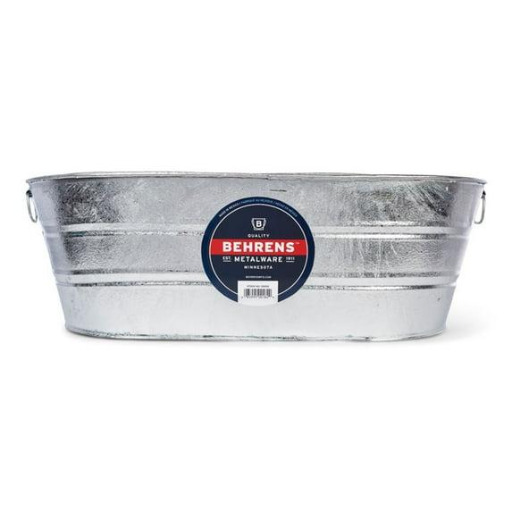 Behrens 16 Gallon Round Galvanized Weatherproof Steel Tub with Handles
