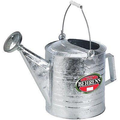 UNIVERSAL WINDOW SOLUTIONS Weatherproof Hot Dipped Galvanized Steel Watering Can With Wooden Handle And Side Handle For Watering Flowers And Gardens