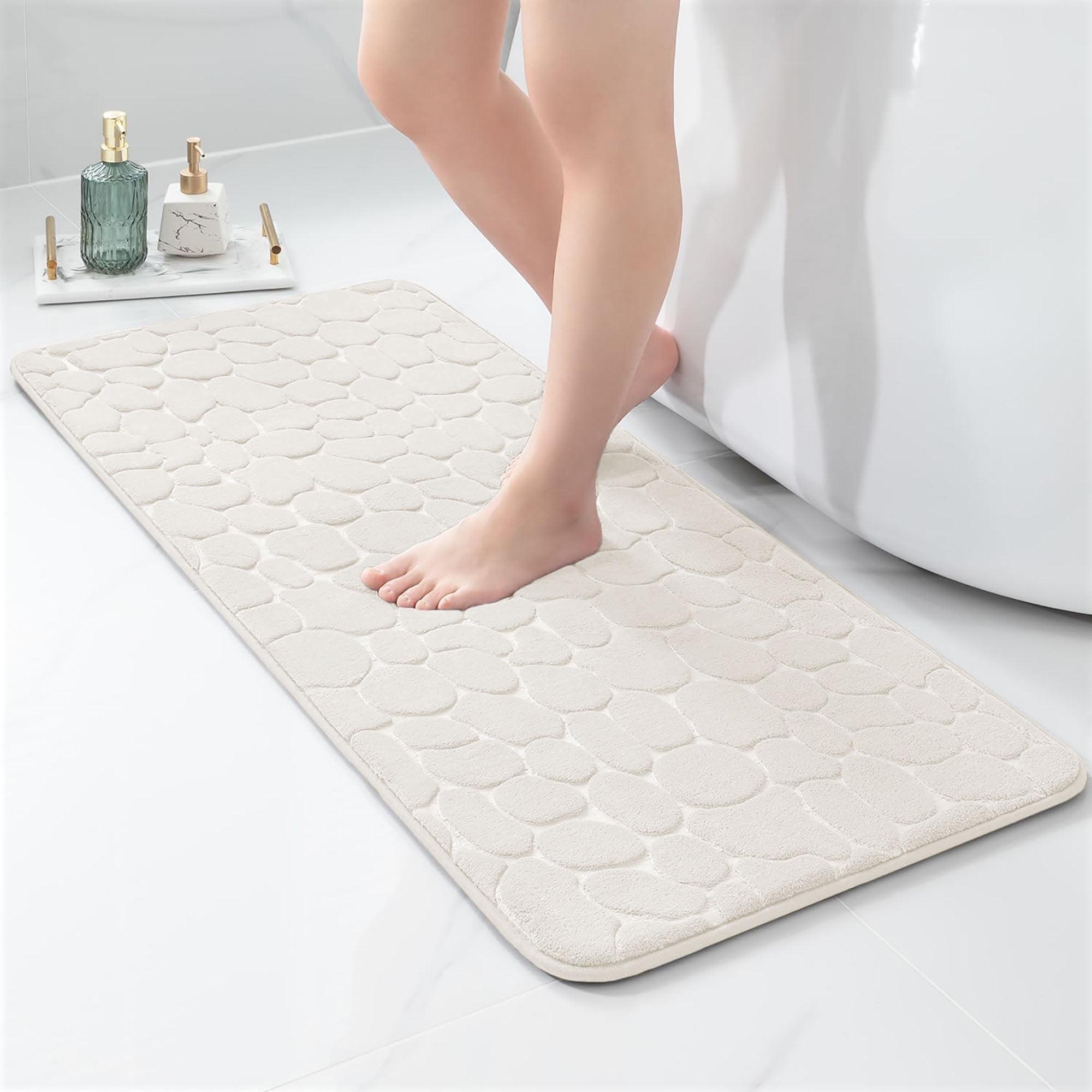 Evideco Pebble Runner Mat - Memory Foam - 48"L x 18"W for Kitchen, Bathroom and more