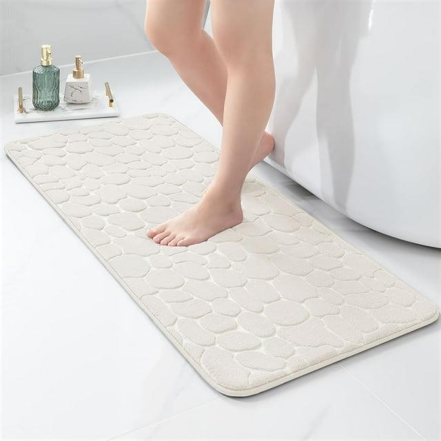 Evideco Pebble Runner Mat - Memory Foam - 48"L x 18"W for Kitchen, Bathroom and more