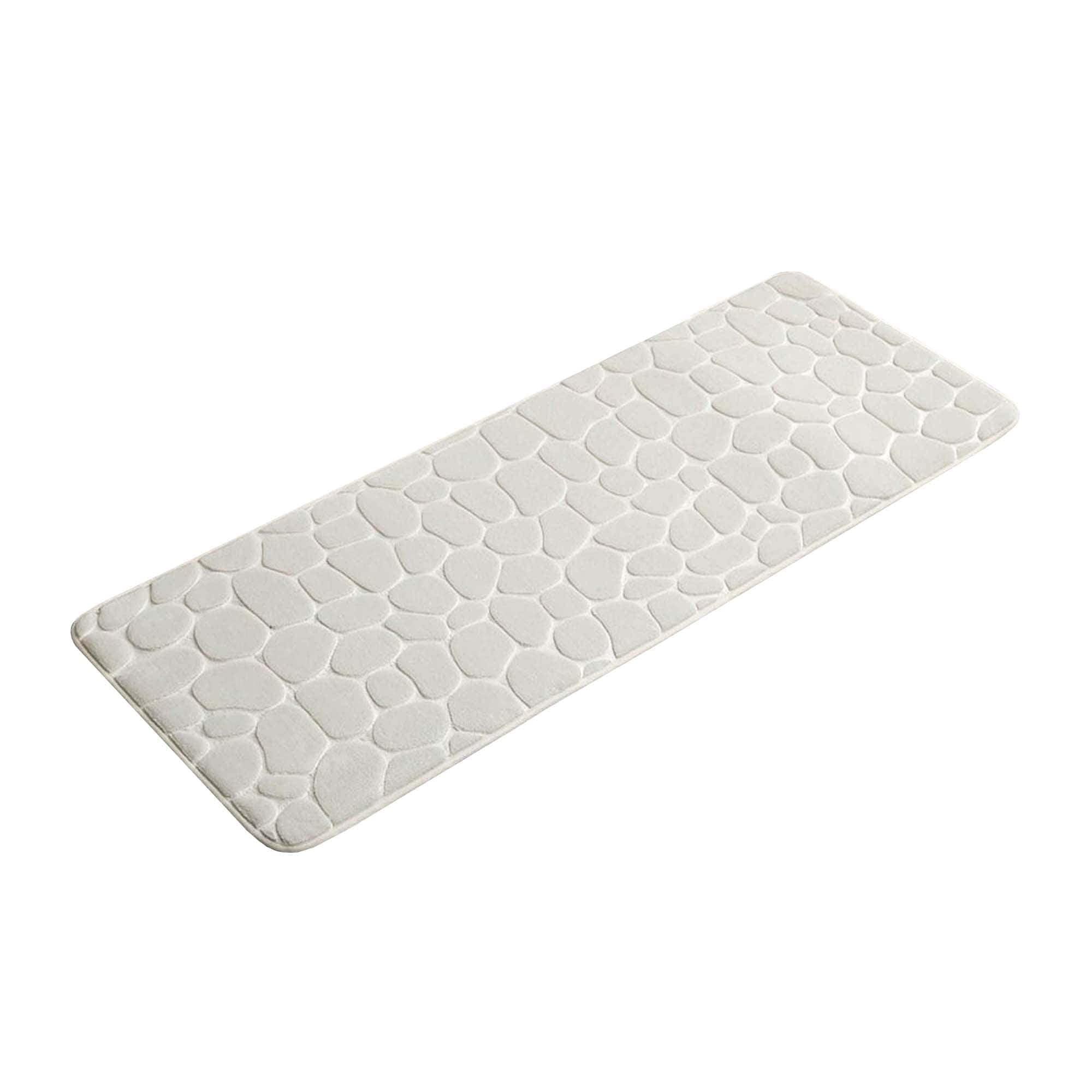 Evideco Pebble Runner Mat - Memory Foam - 48"L x 18"W for Kitchen, Bathroom and more