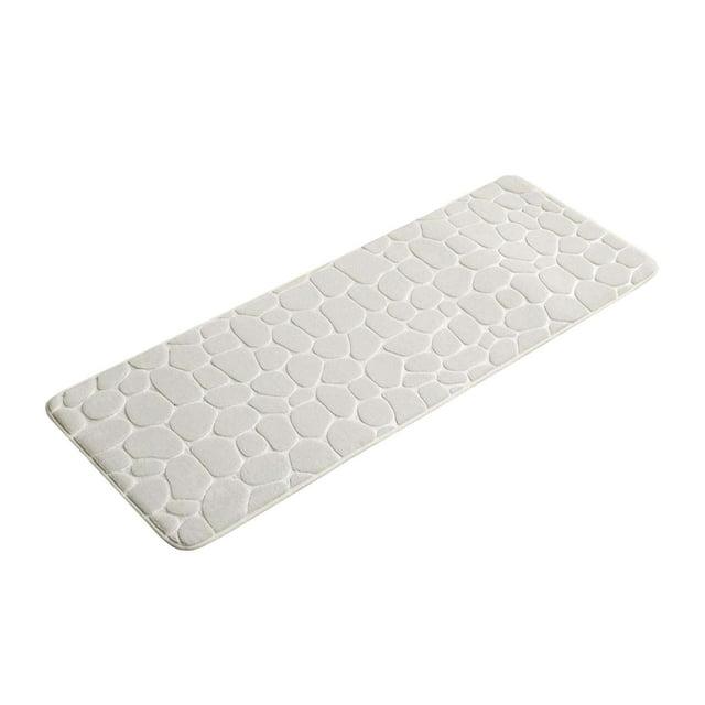Evideco Pebble Runner Mat - Memory Foam - 48"L x 18"W for Kitchen, Bathroom and more