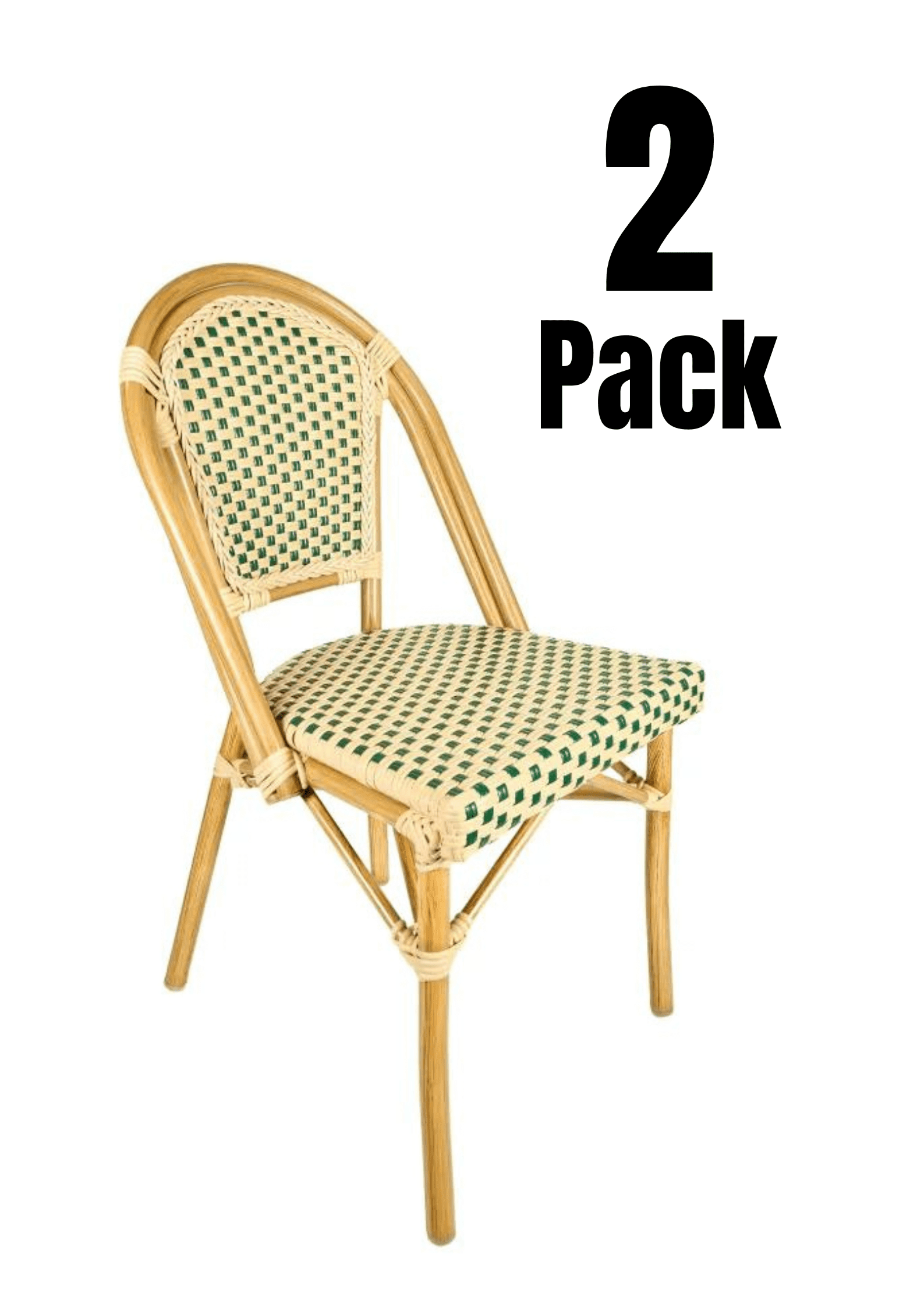 Chivari Armless French Patio Dining Chivari Chair, 2 Chair Bundle by Chivari (Set of 2)