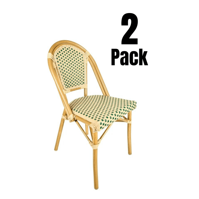 Chivari Armless French Patio Dining Chivari Chair, 2 Chair Bundle by Chivari (Set of 2)