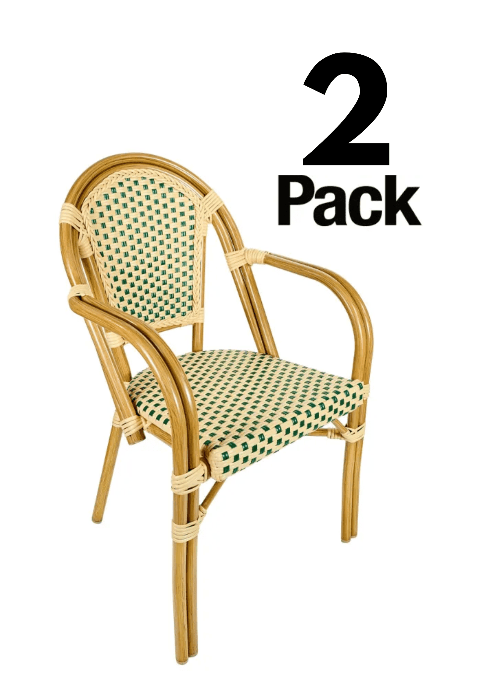 Chivari French With Arms Patio Dining Chair by Chivari (Set of 2)