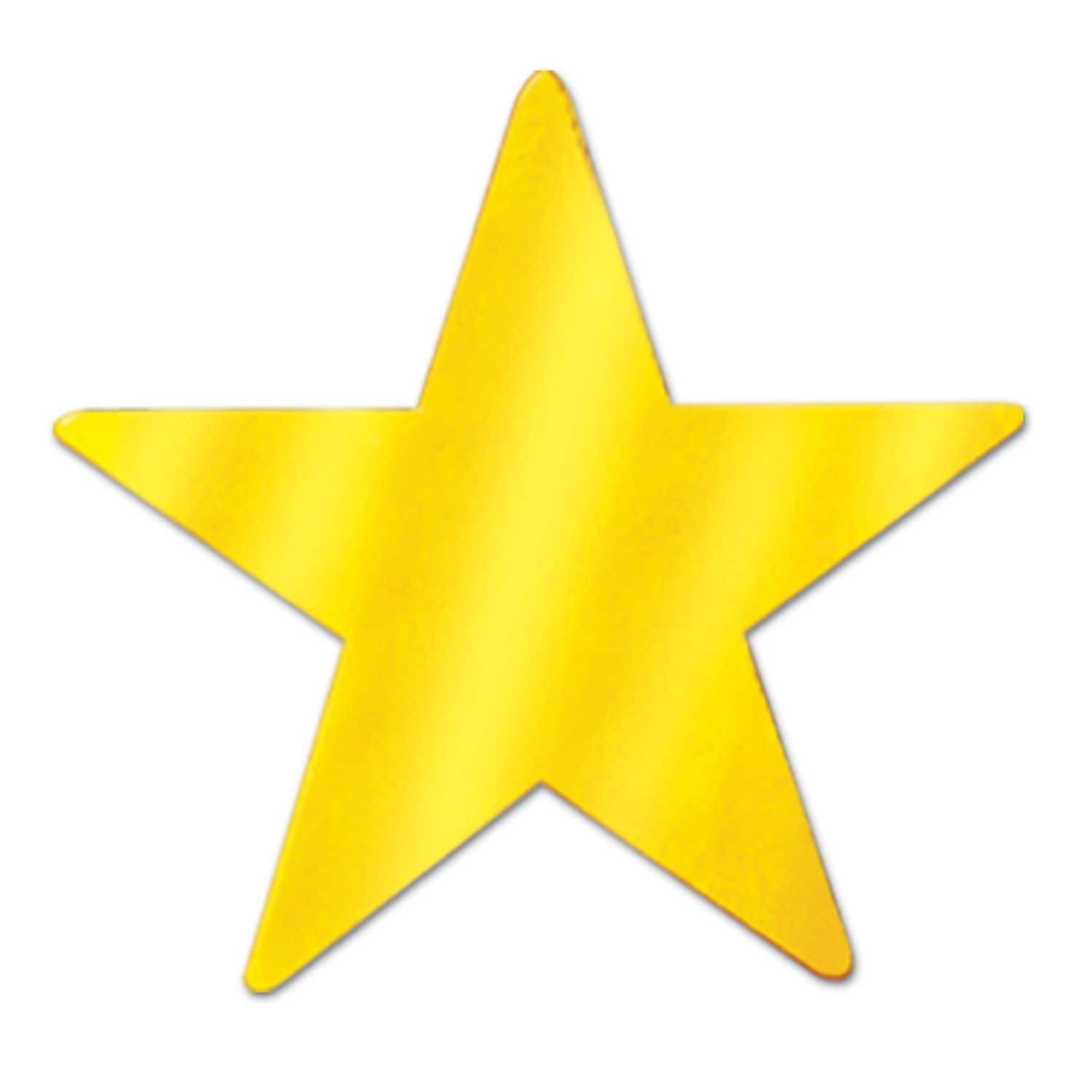 Beistle 3 3/4" Metallic Star Cutouts Gold 84/Pack (57027-GD)