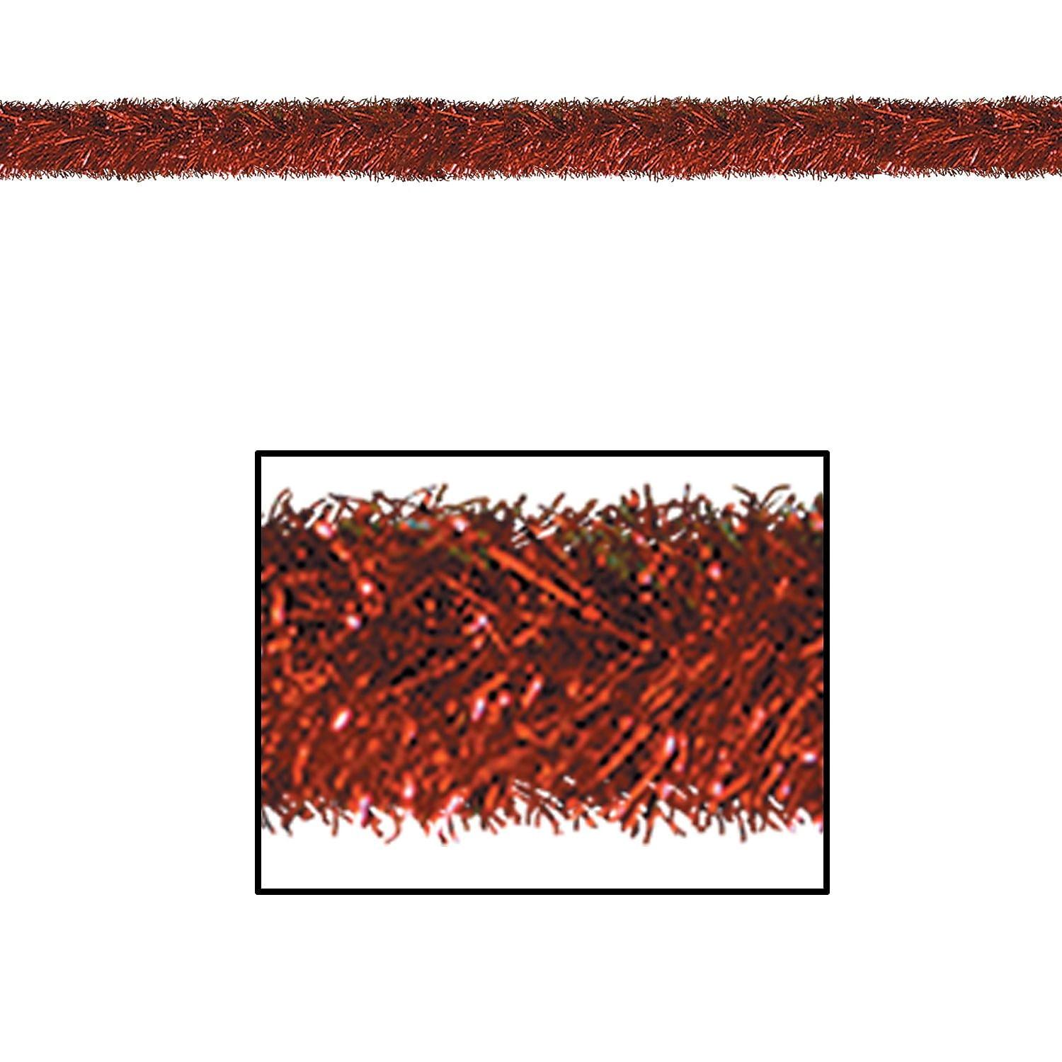 Beistle 4" x 100' Gleam N Tinsel Garland Red 55281-R