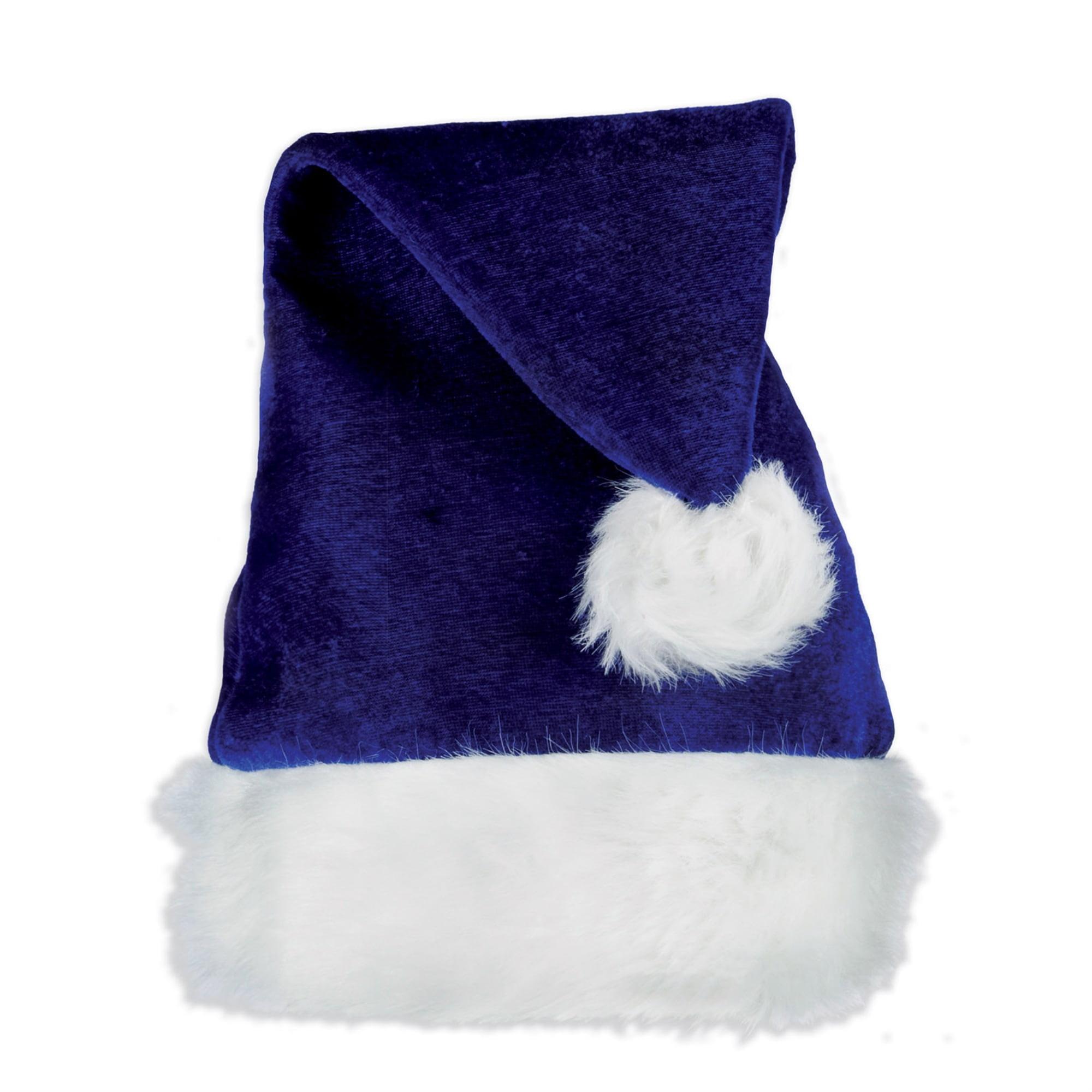 Beistle Blue Santa Hat, (2/Pkg) Blue