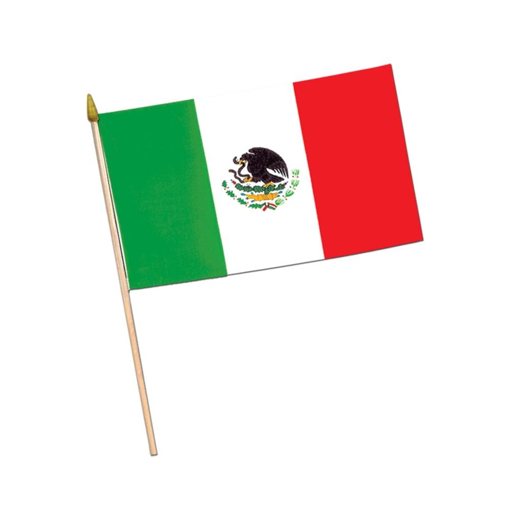 Beistle Mexican Flag - Fabric - 6" - Pack of 12