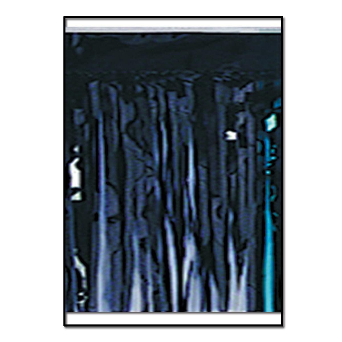 Beistle Pack of 6 Black Metallic 2-Ply Hanging Fringe Drape Streamer Party Decorations 10'