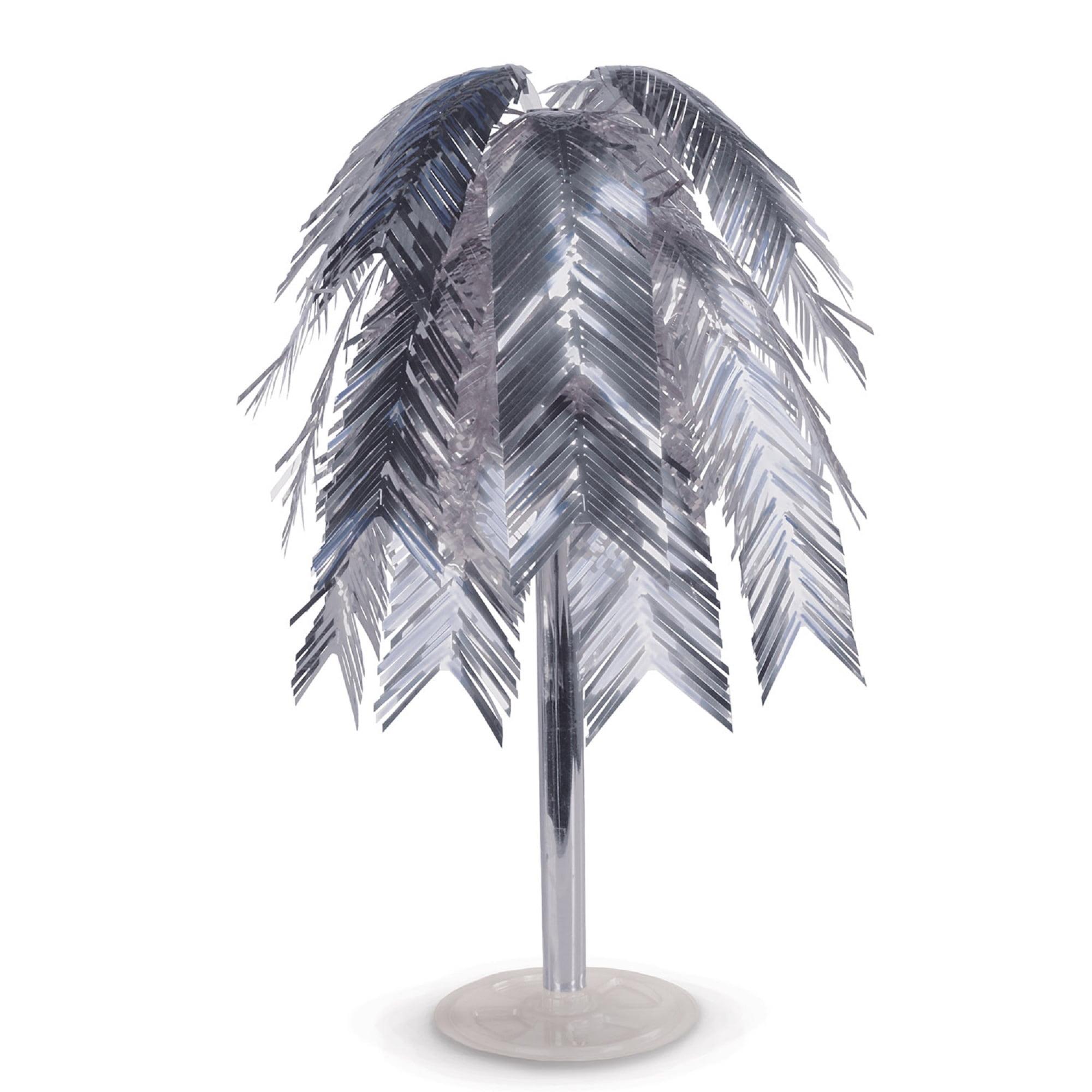 Silver Metallic Tropical Cascade Christmas Centerpiece 24"