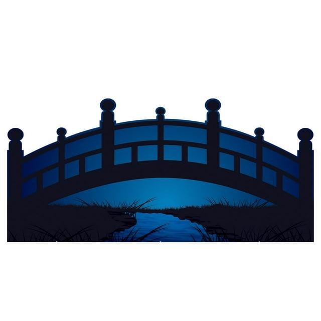 Beistle Starry Night Bridge Stand-Up, 35" x 6' 4", (4/Box) Multicolored
