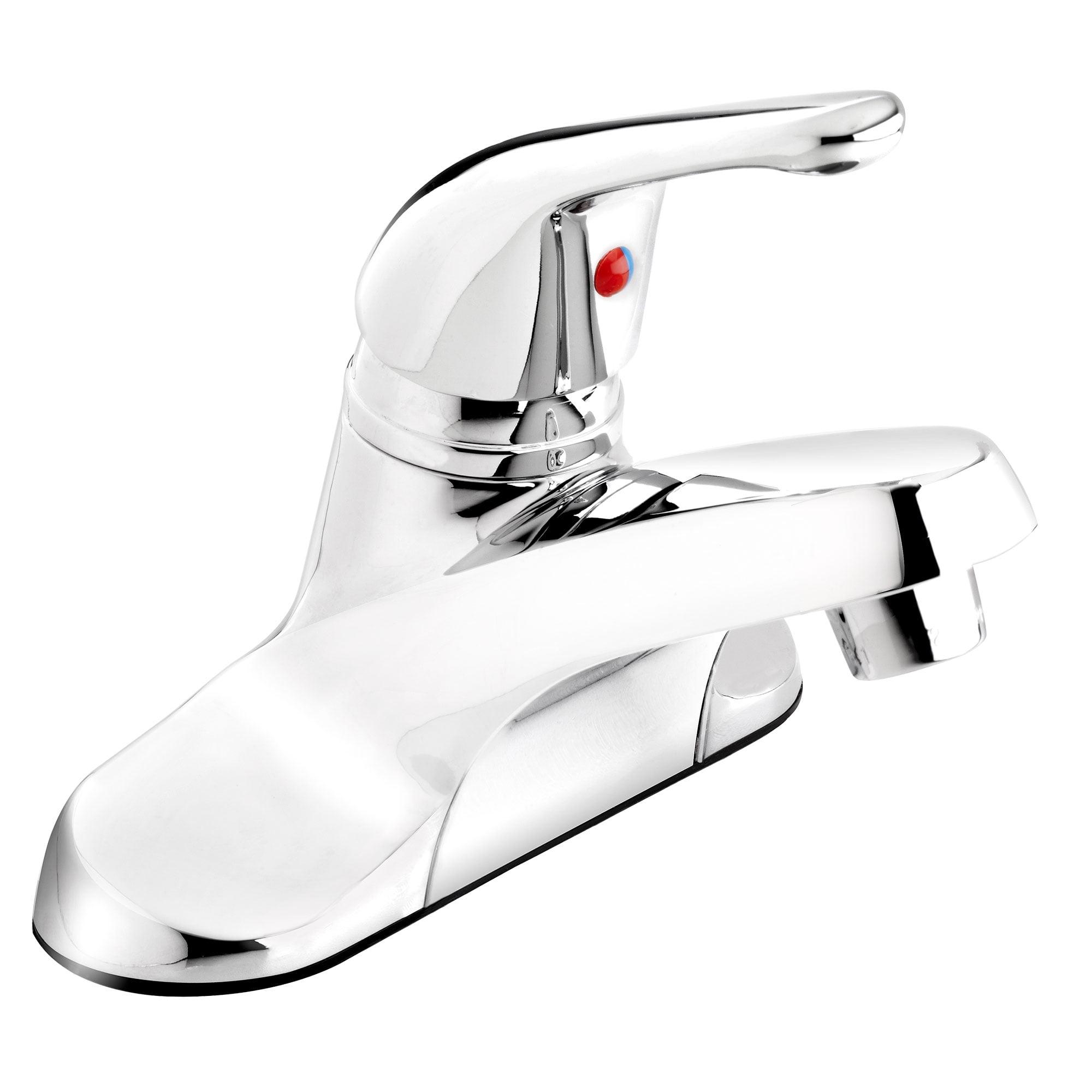 Polished Chrome Single Handle Centerset Bathroom Faucet