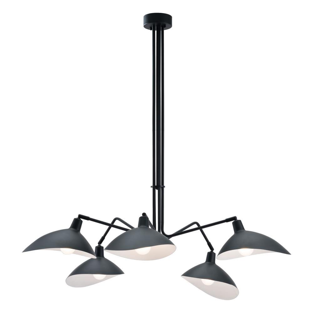 Desden Modern Black LED Adjustable Chandelier Pendant Light