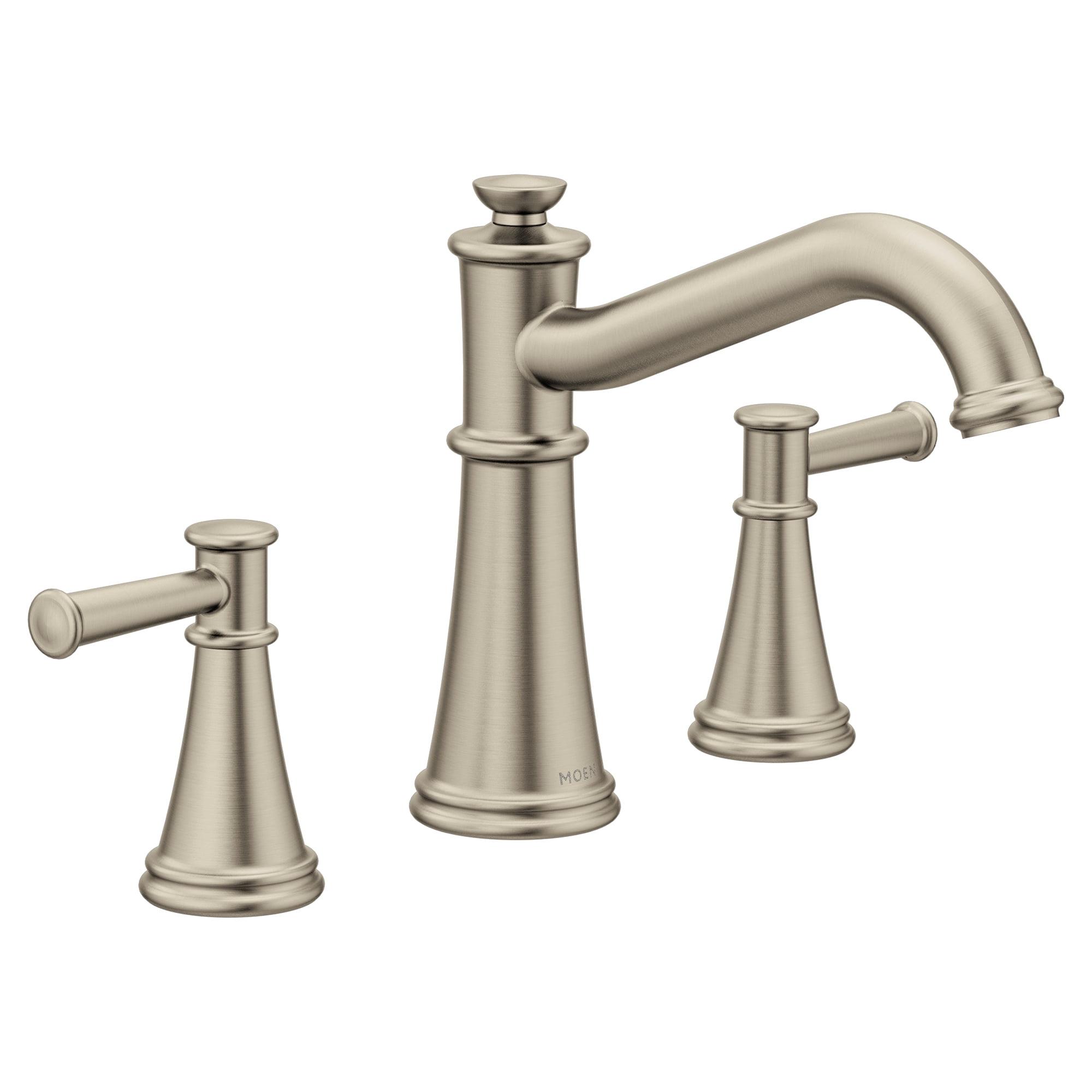 Classic Elegance Polished Nickel Widespread Deck-Mounted Faucet