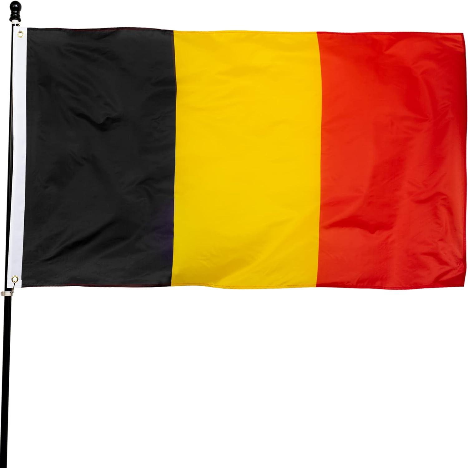 3X5 BELGIUM FLAG BELGIAN FLAGS EUROPEAN NEW EU 100D