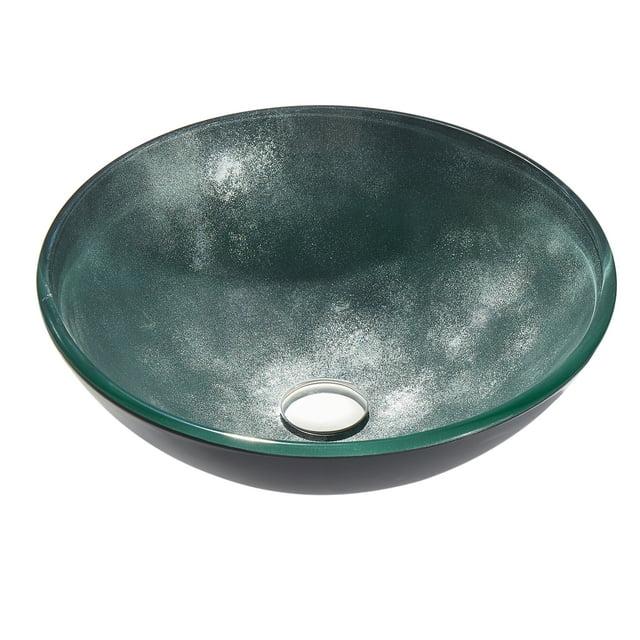 ANZZI LS-AZ917 ANZZI Belissima 16.5'' Stellar Gray Glass Circular Bathroom Sink