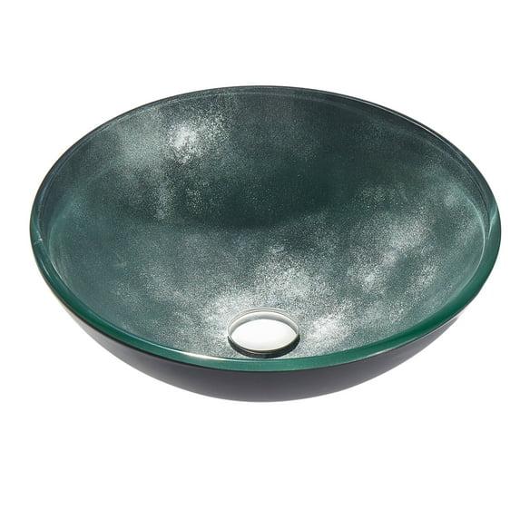 ANZZI LS-AZ917 ANZZI Belissima 16.5'' Stellar Gray Glass Circular Bathroom Sink
