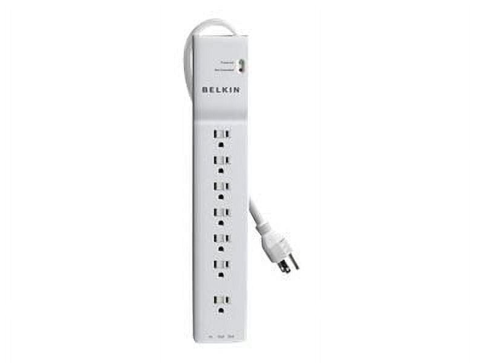 Belkin Home/Office Surge Protector, 7 AC Outlets, 6 ft Cord, 2,320 J, White