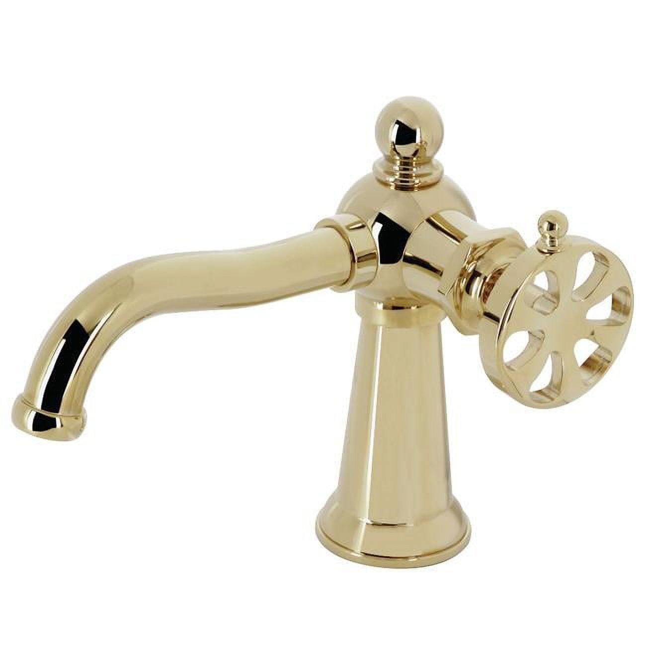 Kingston Brass Belknap Single-Handle 1-Hole Deck Mount Bathroom Faucet with Push Pop-Up and Deck Plate