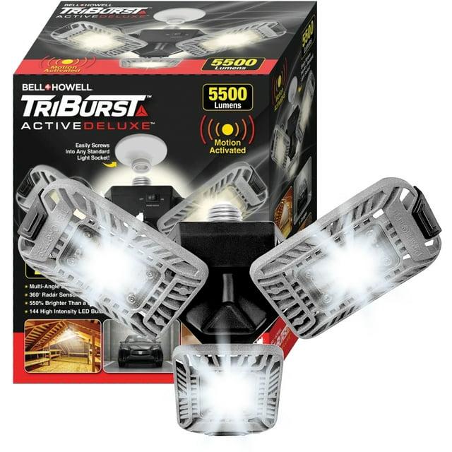Bell + Howell TriBurst Garage Light 144 LED Bulb 5500 Lumens Ceiling Socket Motion Sensor 4000K 60W
