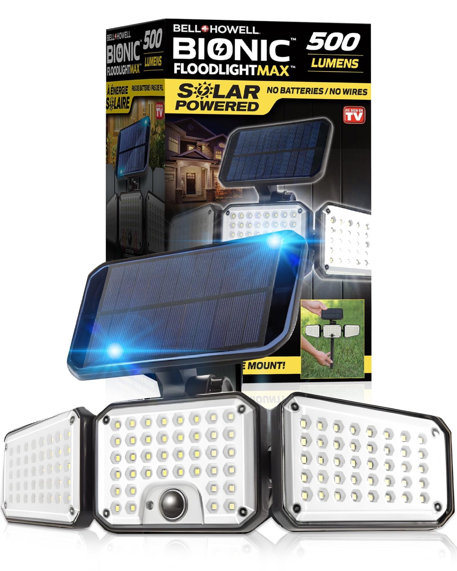 Bell + Howell Bell+Howell Bionic Solar Powered Floodlight Max, Motion Activated, Wide Angle, and Weather Resistant
