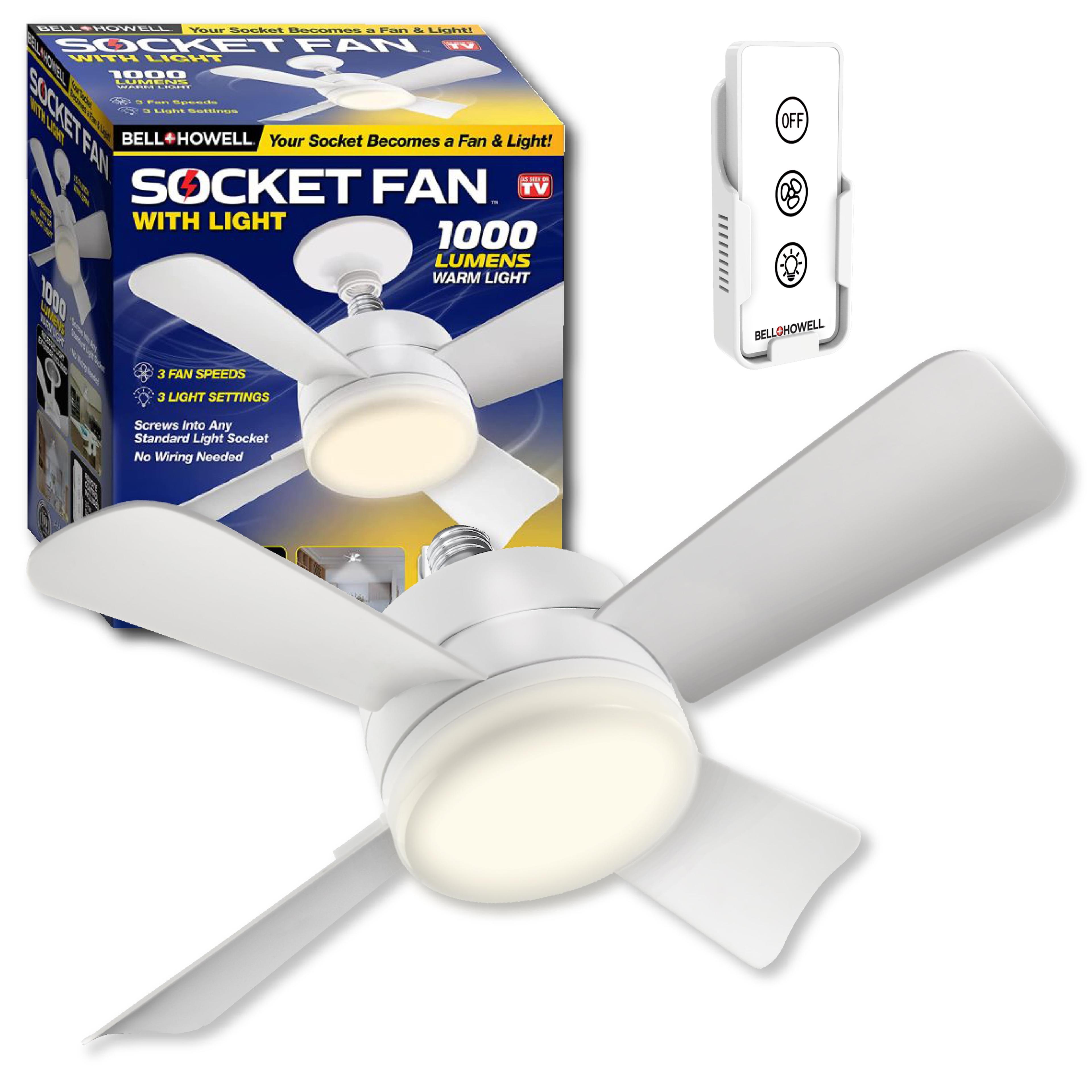 Bright White 6" LED Ceiling Fan with Remote and 4 Blades