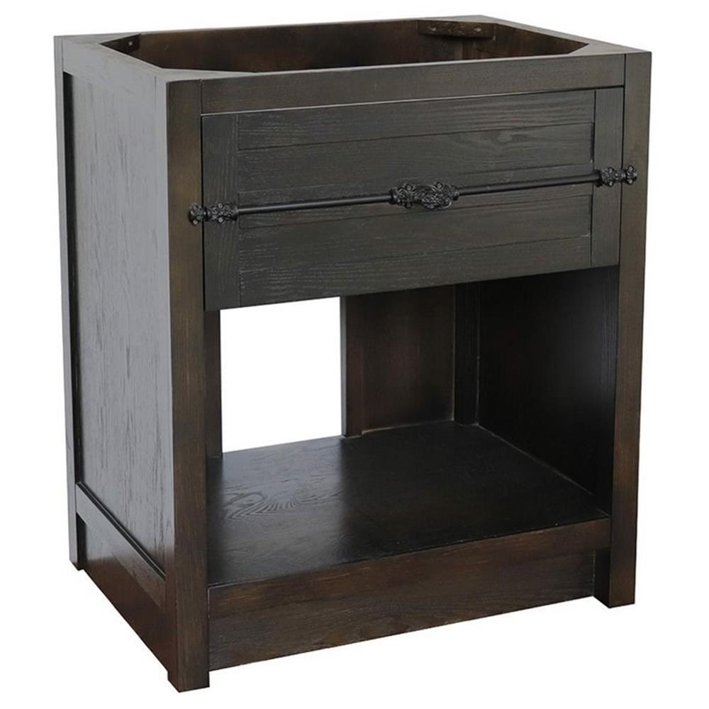 Bellaterra Home 30" Single vanity in Brown Ash finish - cabinet only