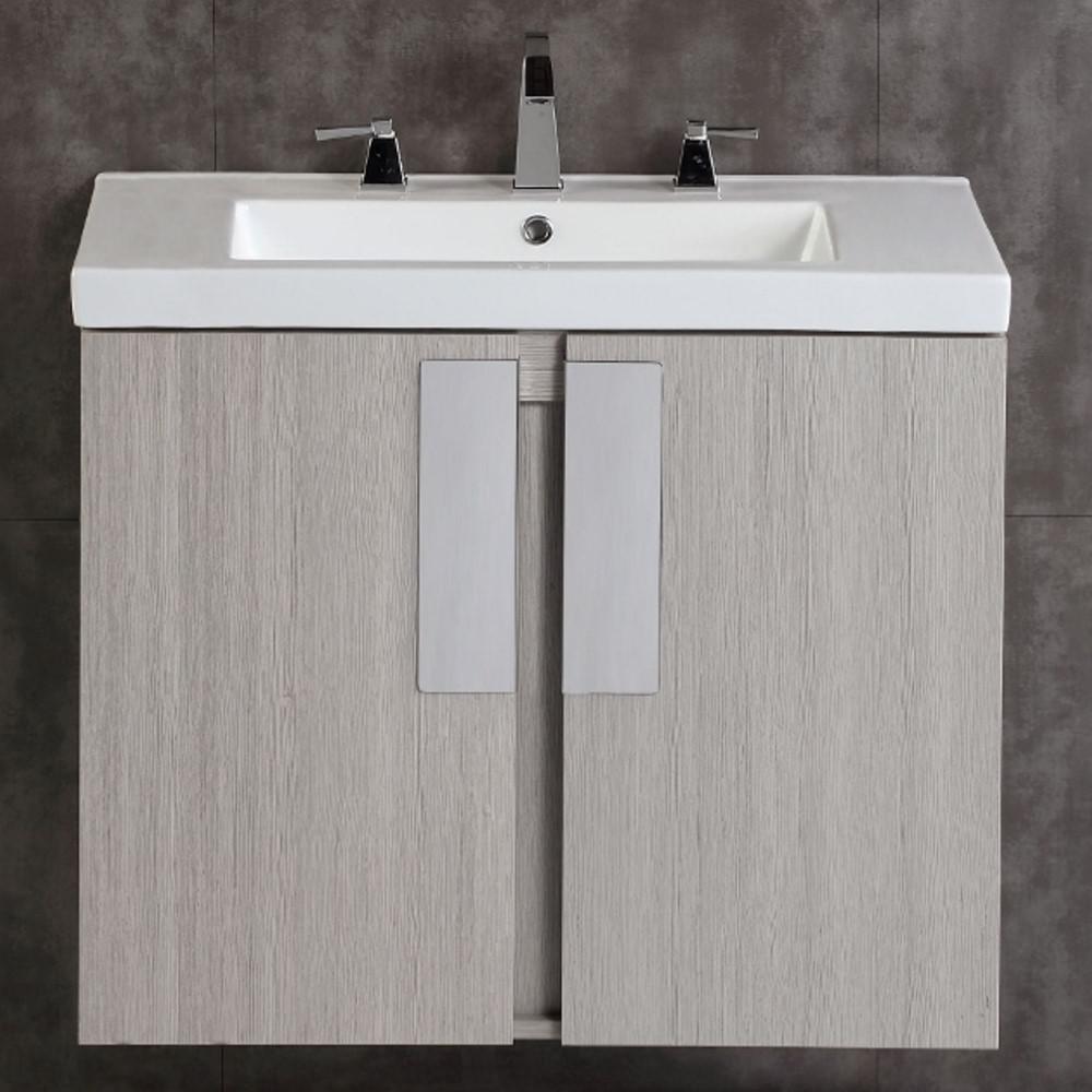 Lukeson 30'' Single Bathroom Vanity with Ceramic Top