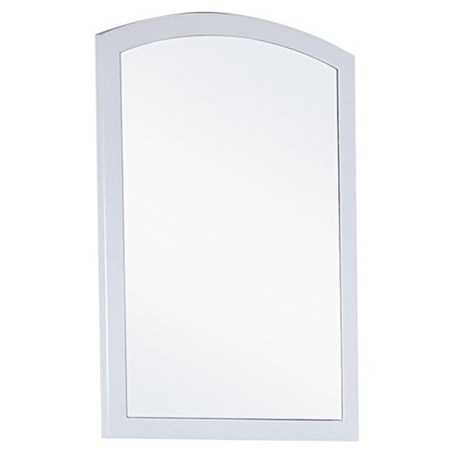 Rectangular Frameless Bathroom Vanity Mirror with Wooden Base