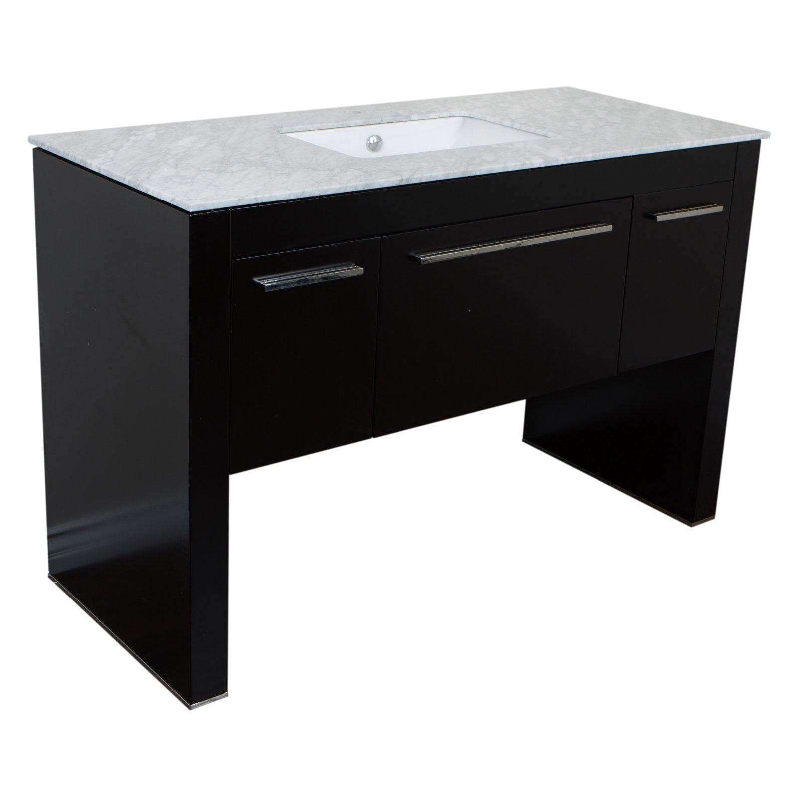 Bellaterra Home 55.3'' Single Bathroom Vanity with Marble Top