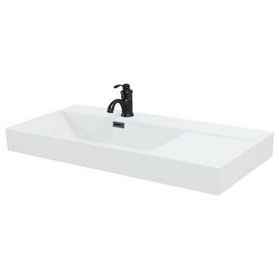 Bellaterra Home 808175-31-RG 31" Vanity Top w/ Quartz & Oval Sink - Dark Gray