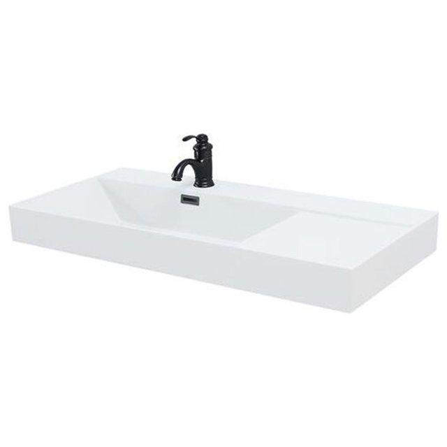 Bellaterra Home 808175-31-RG 31" Vanity Top w/ Quartz & Oval Sink - Dark Gray