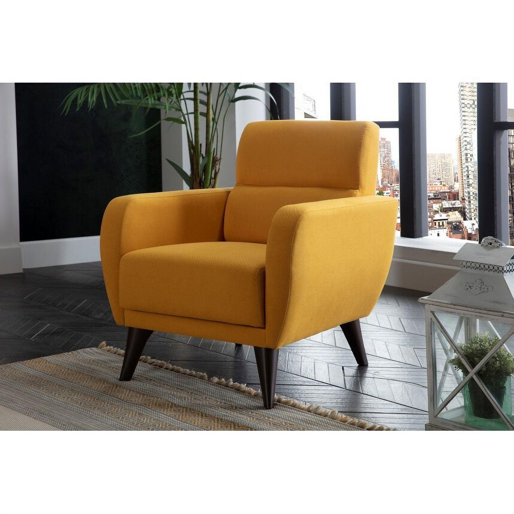 Lugano Yellow Metal Accent Chair with Under-Seat Storage