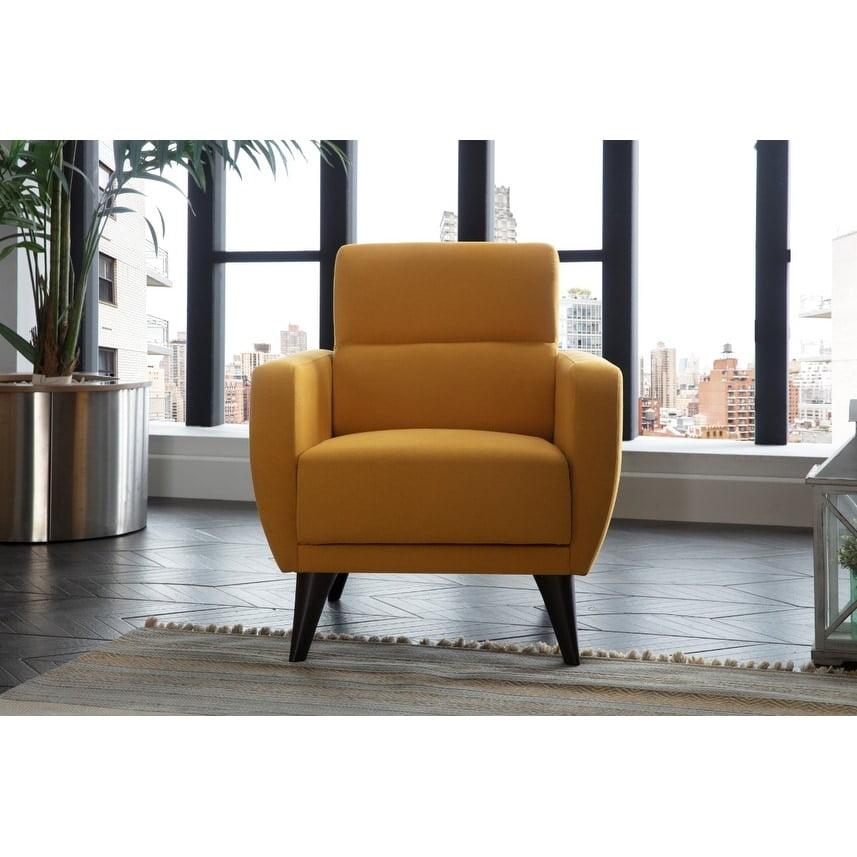 Lugano Yellow Metal Accent Chair with Under-Seat Storage