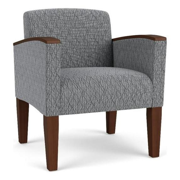 Belmont Lounge Lobby Reception Waiting Guest Chair / Walnut Wood Legs / Gray