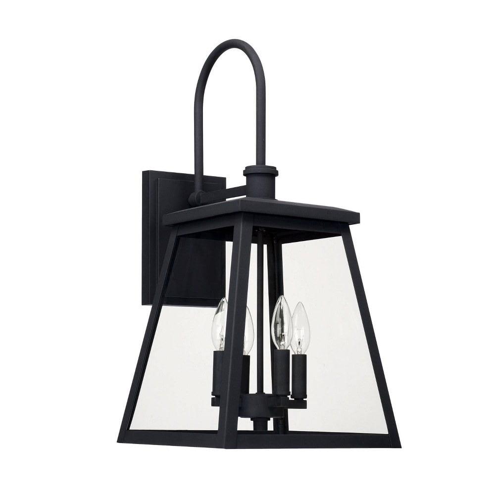 Belmore Dimmable 4-Light Outdoor Wall Lantern in Black and Bronze