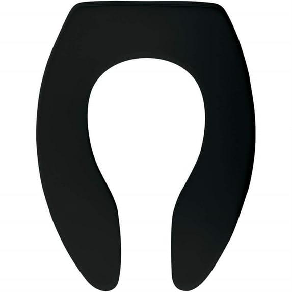 Bemis Manufacturing 1955CT-047 Toilet Seat Plastic Black - Elongated 20.25in. H x 14.75in. W x 2.25in. L