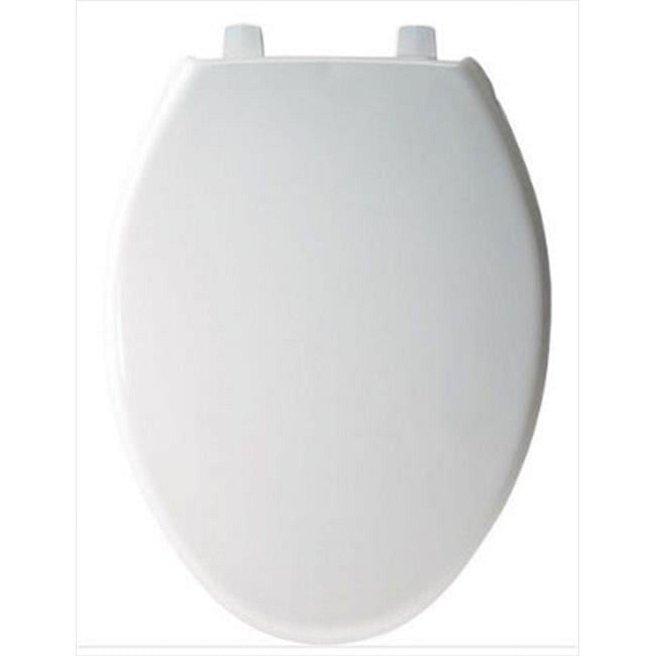 7800TDG Commercial Heavy Duty Closed Front Toilet Seat, Never Loosens, ELONGATED, Plastic, White