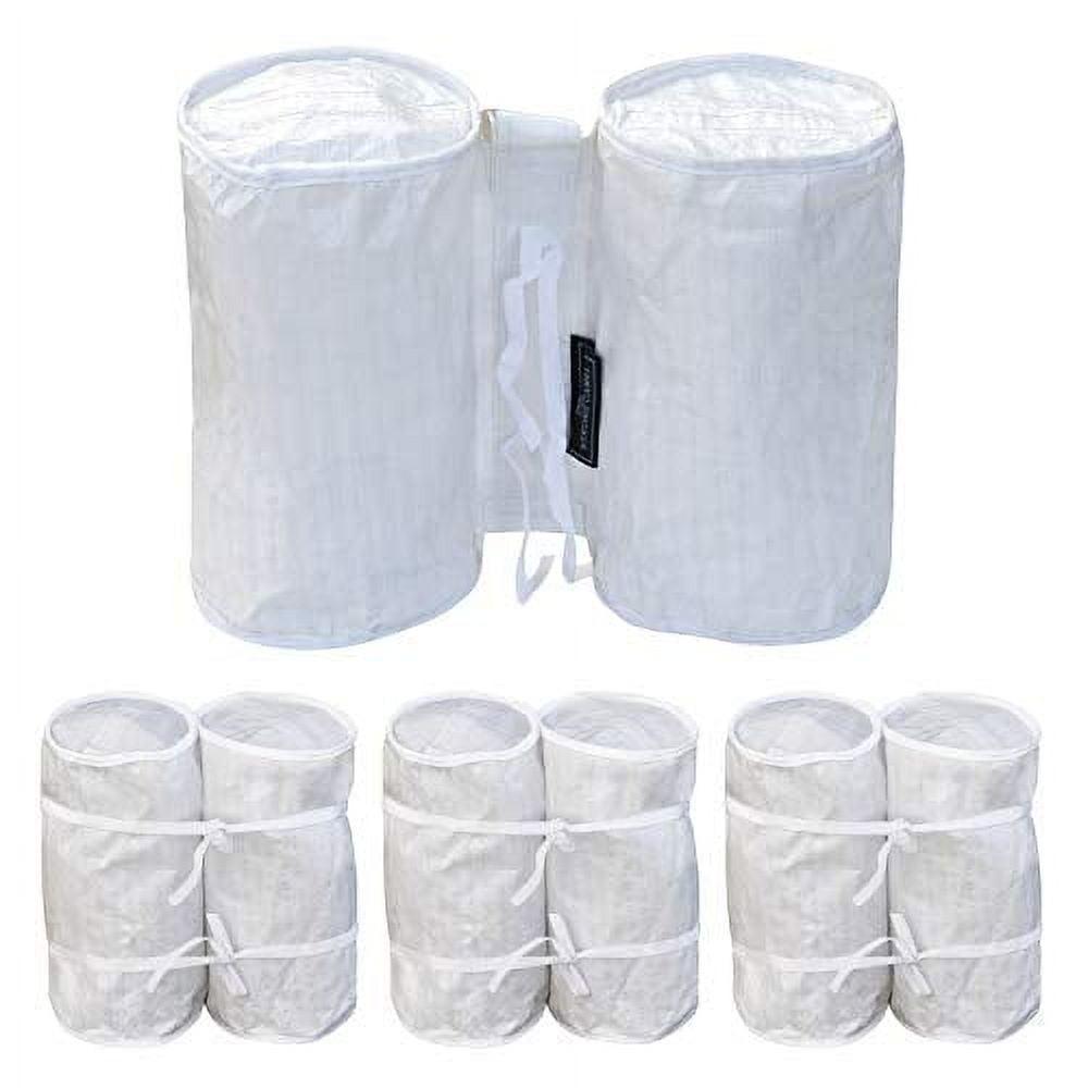 White PE Outdoor Tent Weight Sand Bag Kit with Carry Straps