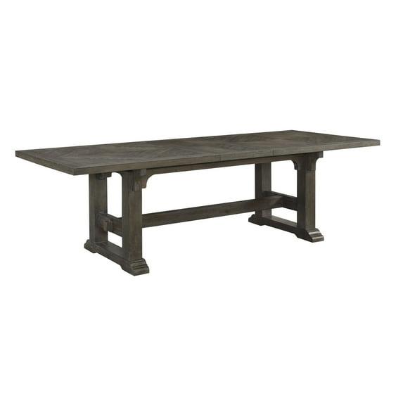 Benjara Koa 84-102 Inch Dining Table, Extendable 8 Seater Rectangular, Brown Wood