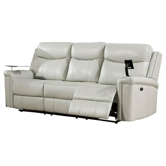 Benjara Flo Faux Leather Reclining Sofa