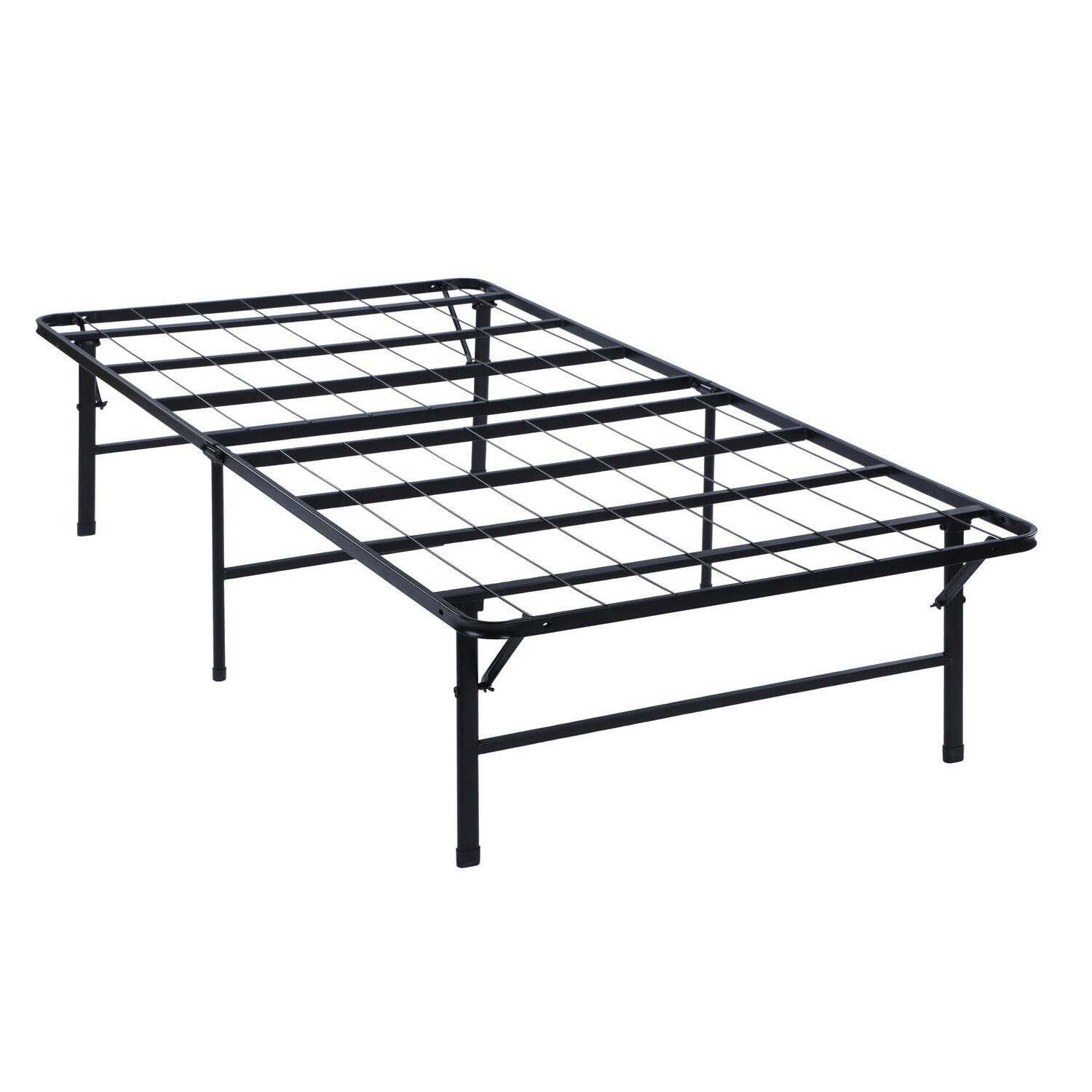 Adel Twin Size Black Metal Foldable Bed Frame