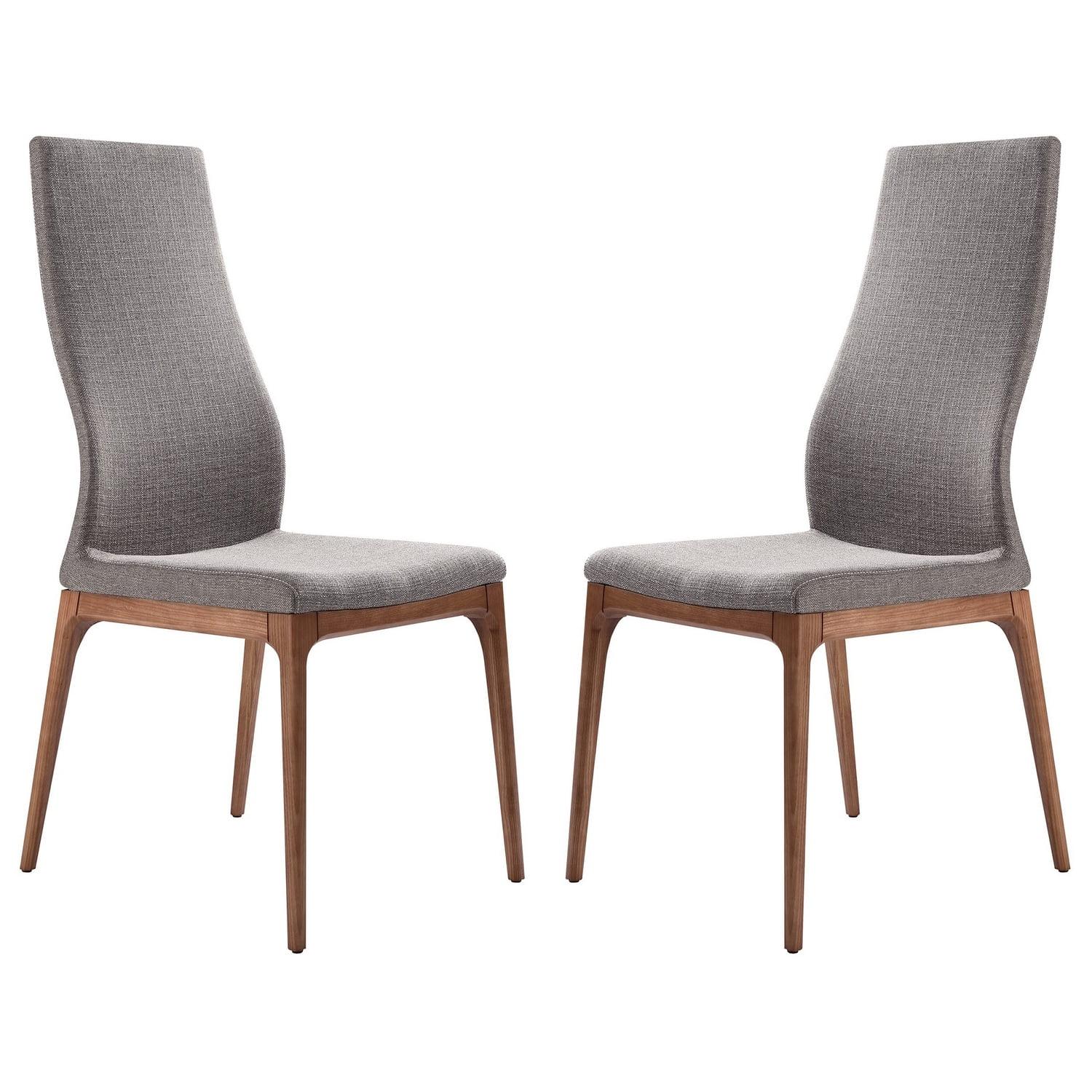 Wood+Fabric Upholstered Side Chair