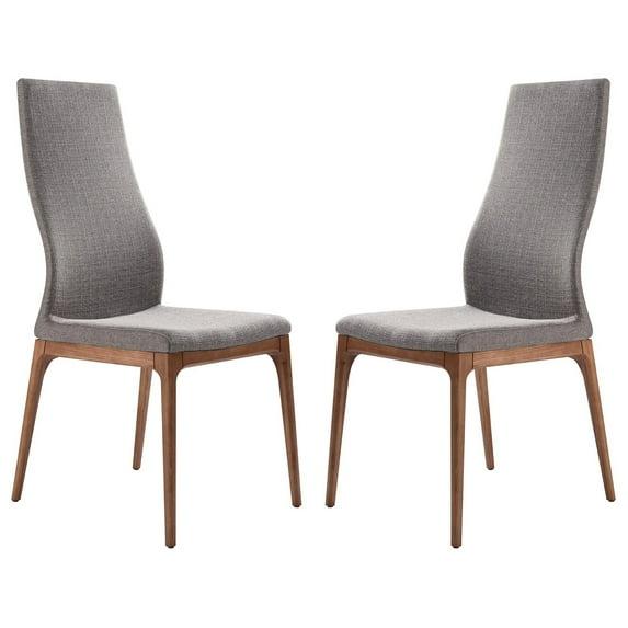 Wood+Fabric Upholstered Side Chair