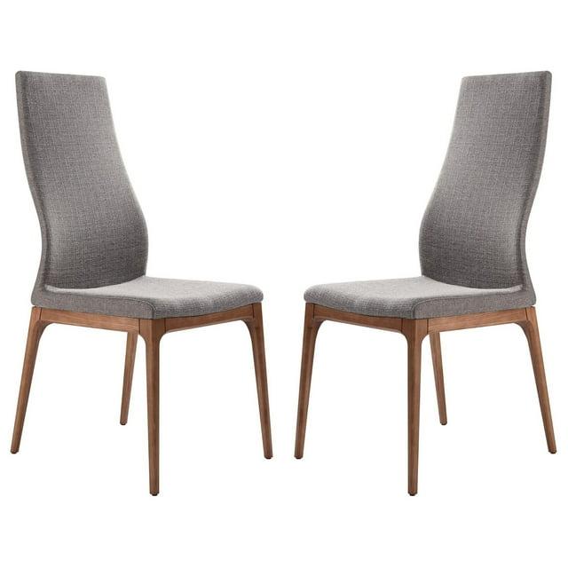 Wood+Fabric Upholstered Side Chair