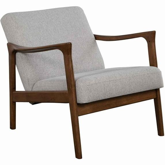 Trent Home Contemporary Slate Wood Lounge Chair in Brown and Gray