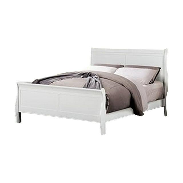 Ryla Bed, Sleigh Panel Headboard, Classic Solid Wood