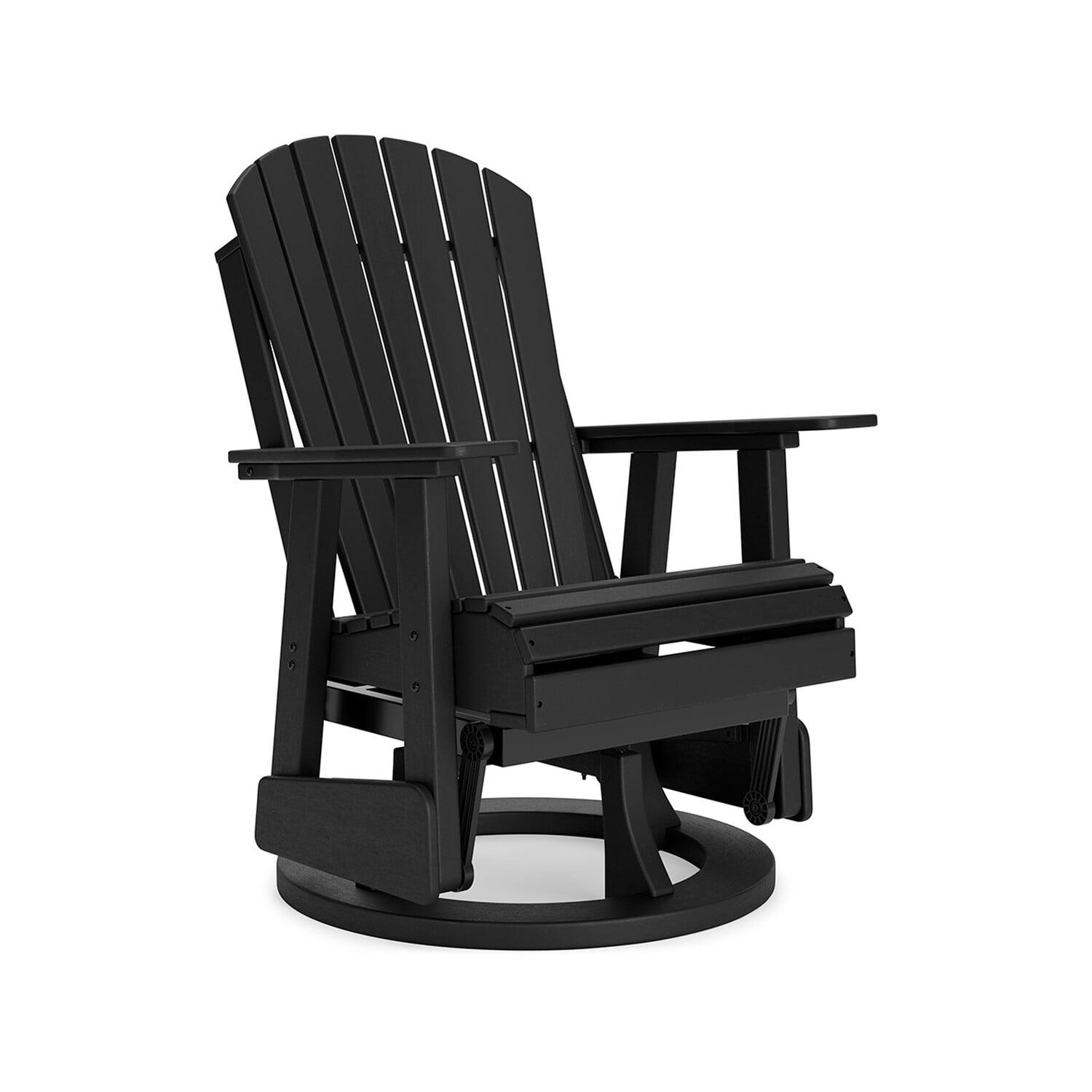 Signature Design by Ashley Hyland wave Outdoor Swivel Glider Chair, Black